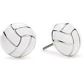 GIMMEDAT Sports Stud Soccer, Volleyball, Softball, Tennis, Basketball, Baseball, Football Earrings Jewelry Women Mom Player Fan Gift
