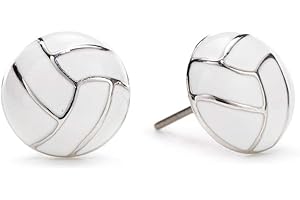 GIMMEDAT Sports Stud Soccer, Volleyball, Softball, Tennis, Basketball, Baseball, Football Earrings Jewelry Women Mom Player Fan Gift