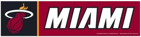 NBA Basketball Miami Heat Bumper Sticker (2-Pack)