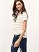 Romwe Women's Striped Crewneck Short Sleeve Loose Fit T Shirt Blouse Tops White S