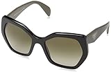 Prada PR16RS Sunglasses 1AB1X1-56 - Black Frame, Brown Gradient