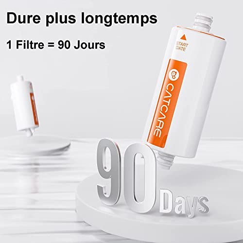 Fontaine à Eau pour Chat 2.5L, Distributeur Eau pour Chien Silencieux avec Filtre Remplacement, Fontaine Chat sans BPA, Facile a Nettoyer, Filtres Anti-odeurs et Mauvais goût, USB Charge 1.8M, Bleu