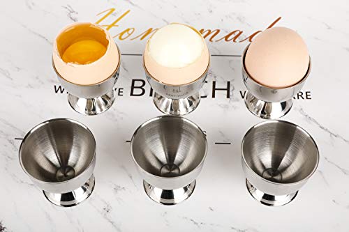 Egg Cup Tray Stainless Steel Soft Boiled Egg Cups Holder Stand