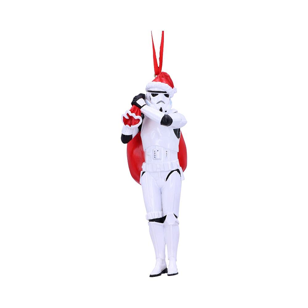 Nemesis Now Stormtrooper Santa Sack Hanging Ornament 13cm, Resin, White, Officially Licensed Stormtrooper Merchandise, Christmas Decoration, Cast in the Finest Resin, Expertly Hand-Painted