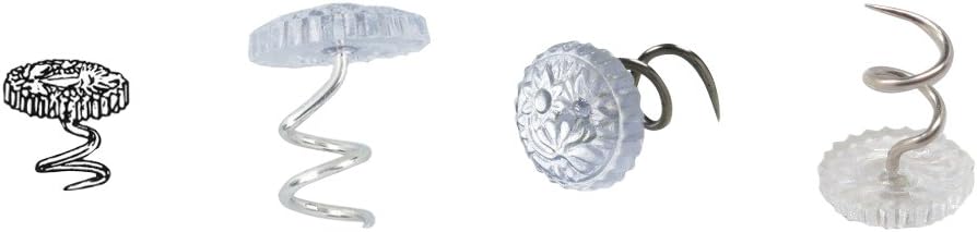 Attmu Clear Heads Twist Pins for Upholstery, Slipcovers and Bedskirts, 0.75 Inches, Set of 50 -