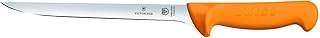 Victorinox Küchenmesser Swibo Fischmesser Normaler Schliff flex gelb 20 cm Klingenlänge Messer, Stahl, Schwarz