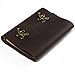 Ancicraft Leather Journal Diary Notebook A5 Refillable with Clasp 6-Ring Binder Lined Craft Paper (Dark Brown with Clasp A5)