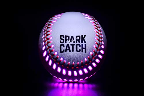 Spark Catch The World's First LED Baseball (Purple) That Has The Same Weight, Size and Genuine Leather Skin. The Most Ideal Solution for Play Catch at Night.