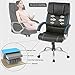 Office Chair Desk Chair Computer Chair Ergonomic PU Leather High Back Executive Chair with Lumbar Support Headrest Armrest Swivel Task Chair for Adults