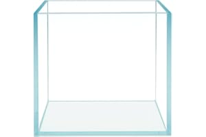 HIRO Aquatics Cube Rimless Frameless Extra Clear All Glass Aquarium, Low Iron Glass Tank, 5mm Glass, White Leveling Mat Included, w/Lids Options