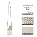 AnsTOP Lightweight Leather Pouch Small Crossbody Bag Cell Phone Purse Wallet with 2 Shoulder Straps for Women Beige
