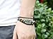 MORE FUN Punk Style Woven Rope Black Leather Triple Brand Bracelet With Metal Clasp