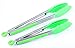 Best Premium Kitchen Tongs Set - Heavy-Duty, Stainless Steel Tongs with Silicone Tips - Best for Cooking, Baking, Serving Salad, Grilling & BBQ, Heat Resistant - 9 Inch and 12 Inch (Green)