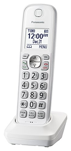 PANASONIC Additional Cordless Phone Handset for use with KX-TGD3x Series Cordless Phone Systems - KX-TGDA50W1 (White)
