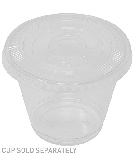 Simply Deliver Flat Lid for 9 oz to 12 oz Cold Beverage Drink Cups, Crystal Clear PET, 1000-Count