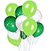 FUNPRT Green Balloon Garland,White Light Green Dark Green Metallic Silver Latex Balloons, Jungle Theme Party Decoration