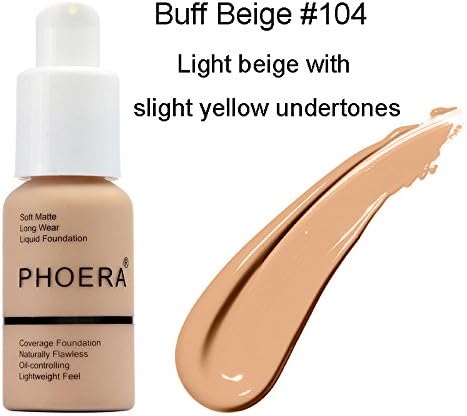 YLCOYO 30ml PHOERA Matte Oil Control Concealer Liquid Foundation (D)