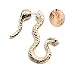 Fashion Personality Punk Snake Stud Earrings Ear Clip Gothic Earrings Birthday Gift (golden color)
