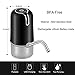 WORTHBUY Water Bottle Pump, Portable Electric Drinking Water Pump Dispenser for Universal 5 Gallon Bottle and Other Standard Size, USB Charging(Black)