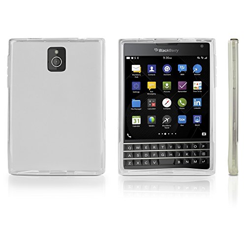 BlackBerry Passport Case, BoxWave [Arctic Frost Crystal Slip] Flexible, Form Fitting, TPU Case for BlackBerry Passport - Frosted Clear