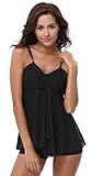 ALove Women's Hollow Tankini Set with Shorts Two Piece Swimsuit