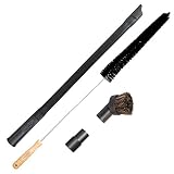 Dryer Cleaning Kit General Vacuum Hose Attachment Flexible and 28 inch Flexible Dryer Vent Cleaning Brush and Refrigerator Coil Brush and General Adapter