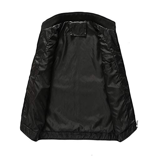 Clearance Sale! Caopixx Jackets for Men's Casual Stand Collar Slim Leather Sleeve Bomber Outerwear Coat