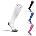 Run Forever Compression Socks for Men & Women 20-30mmHg Medical Grade Graduated Stockings (White, XL)