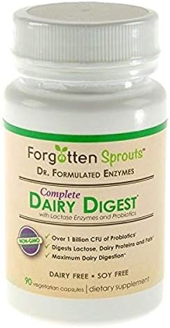 Fast-Acting Dairy Aid with Over 1 Billion Probiotics and Lactase Enzymes - Non-Gmo - 90 Veg Capsules - 5% of Sales Donated to Charity - Dietary Supplement