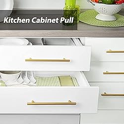goldenwarm Brushed Brass Drawer Pulls Brass Cabinet