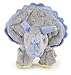 goDog Dinos Triceratops With Chew Guard Technology Tough Plush Dog Toy, Grey, Small