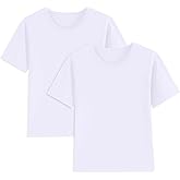 2 Pack Cotton Boys Kids Tshirts Short Sleeve Summer Tops Clothes Tee Shirts for Toddlers(Age 2-14)
