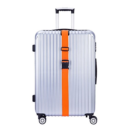 Hibate Adjustable Luggage Strap Suitcase Straps Bag Belt Travel Accessories - Orange, 4 Pack - Thumbnail 5
