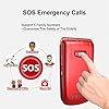 Uleway-Big-Button-Mobile-Phone-for-Elderly-Unlocked-Senior-Mobile-Phone-Easy-to-Use-Pay-as-You-Go-Flip-Phone-with-SOS-Emergency-Button-Charging-Cradle-24-177-Dual-Screen-Red Uleway Big Button Mobile Phone, Senior Unlocked Mobile Phone with Dock and 1000mAh Battery