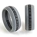 Silicone Wedding Ring for Men - by ArcRings - Comfortable, Breathable, Athletic, Unique Design, Thin Wedding Band for Him - Perfect for the Everyday Man - Gray Size 13