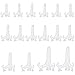 ANPHSIN 16 Pieces Plastic Little Easels Stand Holders to Display Plate Picture 5 Inch/ 6 Inch/ 7 Inch/ 8 Inch- Clear
