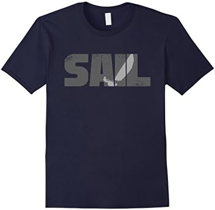 Mens Sail Sailing T Shirt - Vintage Sailing Tshirt Medium Navy
