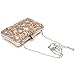 GESU Womens Beaded Crystal Clutch Rhinestone Evening Bag Wedding Bridal Prom Purse,Gold, Large