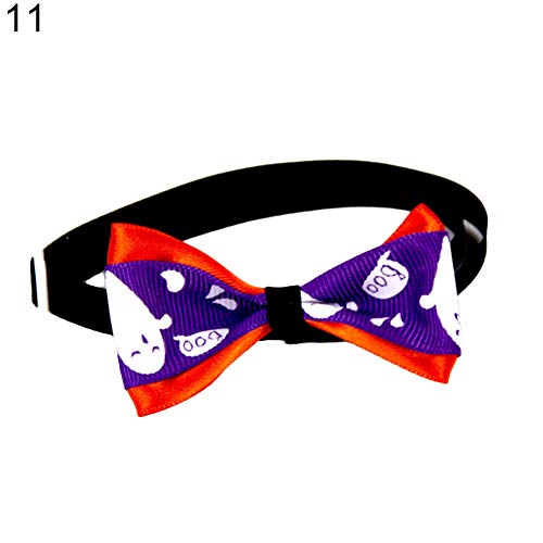 yanbirdfx Halloween Dog Puppy Cat Adjustable Bowtie Neck Strap Pet Collar Accessories 11#