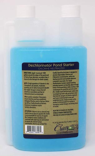 Chalily Pond and Aquarium Water Treatments | Dechlorinator Chlorine Neutralizer | 8 Fluid Ounce