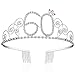 BABEYOND Crystal Birthday Tiara Crown Princess Birthday Crown Hair Accessories Happy 60th Birthday Crown Tiara for Women (60 Birth)