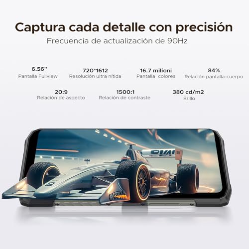 DOOGEERugged BLADE10POWER Android 16 Rugged Mobile Phone, 10300mAh 24GB+256GB/2TB Rugged Mobile, 6.6'' NFC Smartphone, Camera 50MP/Face ID/Fingerprint/Widevine L1/3 Card Slots/Dual 4G/GPS
