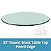 Dulles Glass 32 inch Round Glass Table Top - Tempered - 3/8