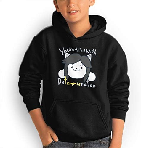 Teen Hoodies, Ideo Game Undertale Temmie Hooded Sweatshirt Cool Aesthetic Pullover Hoodie for Boys Girls Teens