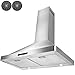 AKDY 30 in. Wall Mount Range Hood Stainless-Steel Hood Fan for Kitchen – 3 Speed Professional Quiet Motor – Premium Touch Control Panel – Modern Design – LED light & Carbon Filters