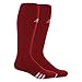 adidas Rivalry Soccer Socks (2-Pack), University Red/White, Large
