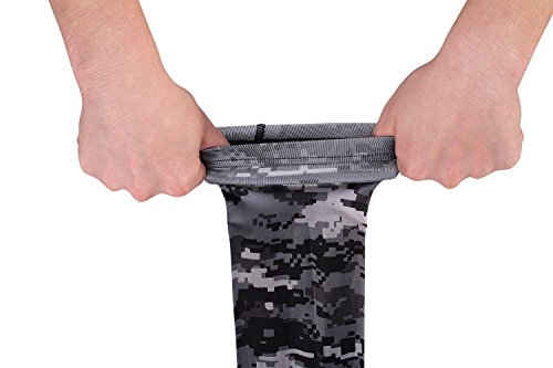 JIUSY 1 Paris - Camouflage Elastic Sports Arm Sleeves Cool Sun Block UV Protection Tattoo Cover Arm Warmer for Cycling Motorcycle Bicycle Baseball Basketball Size Samll S-CamoXT-17 - Thumbnail 5
