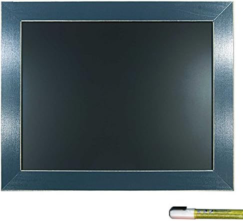 Cohas Framed Chalkboard includes Blackboard in Country Craft Frame and Liquid Chalk Marker, 11 x 14 Inches, Williamsburg Blue Frame