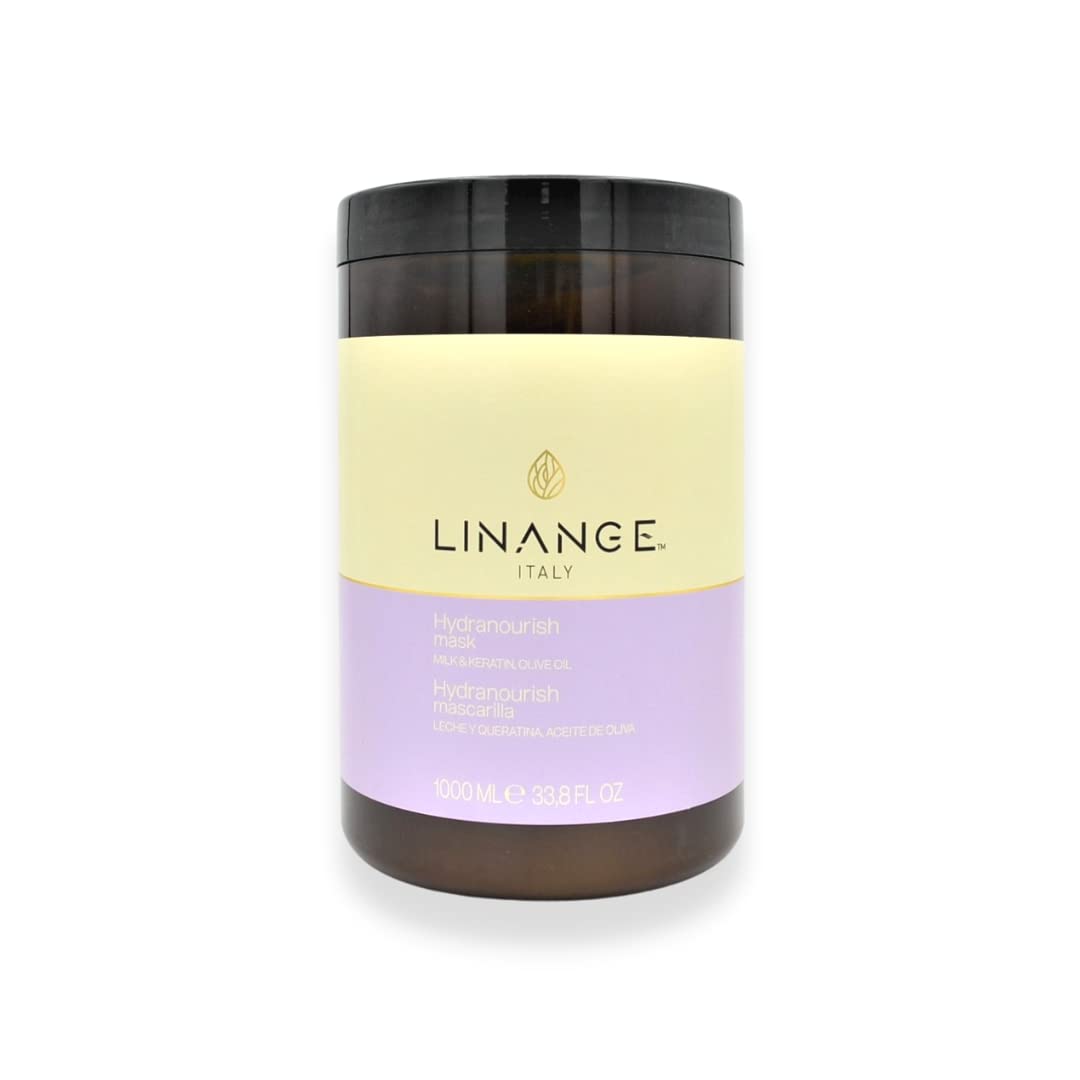 Linange Milk & Keratin Set: 33.8 Oz Shampoo, 33.8 Oz Mask, 8.45 Oz Leave-in Conditioner Spray (Free Starry Sexy Kiss Lip Plumping)