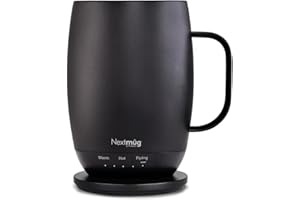 NEXTMUG BY NEXTBOOM Nextmug Plus - Temperature-Controlled, Self-Heating Coffee Mug (Black - 18 oz.)